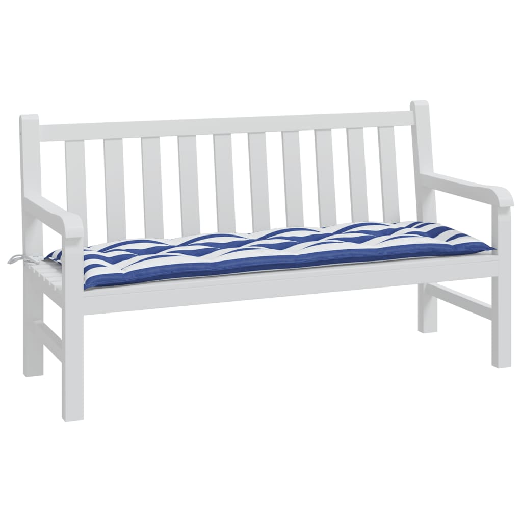 vidaXL Pernă de bancă dungi albastre și albe 150x50x7 cm textil oxford vidaXL Pernă de bancă dungi albastre și albe 150x50x7 cm textil oxford