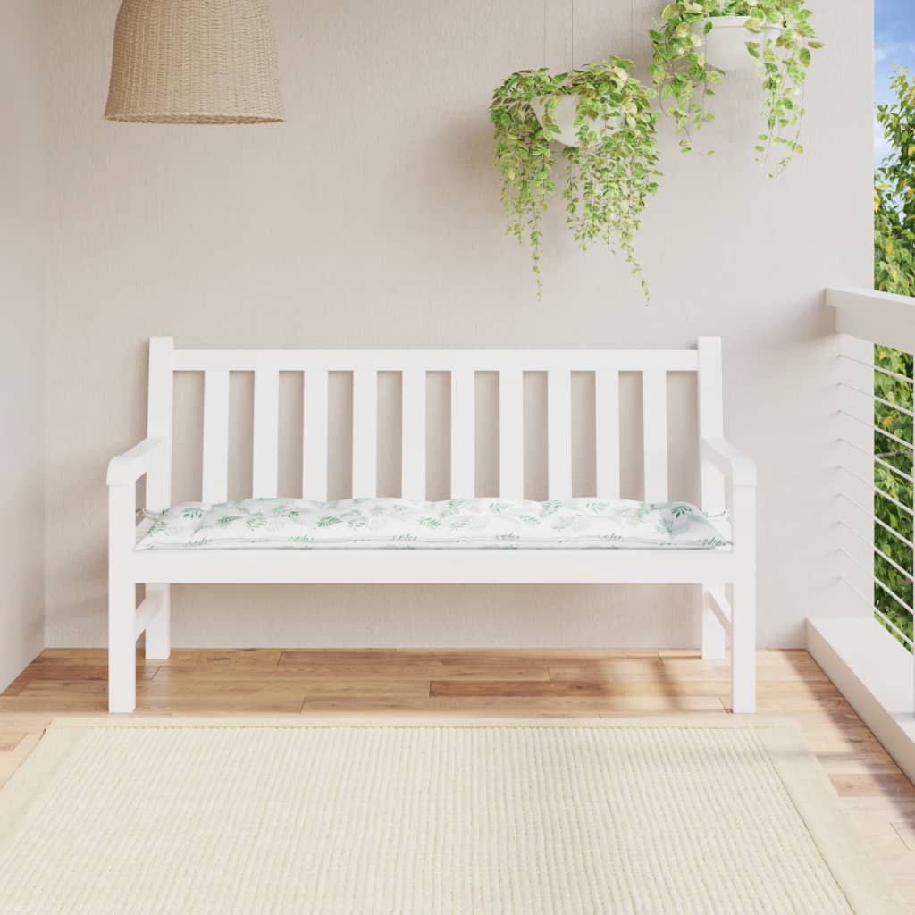 vidaXL Pernă bancă de grădină model frunze, 150x50x7 cm, textil oxford vidaXL Pernă bancă de grădină model frunze, 150x50x7 cm, textil oxford