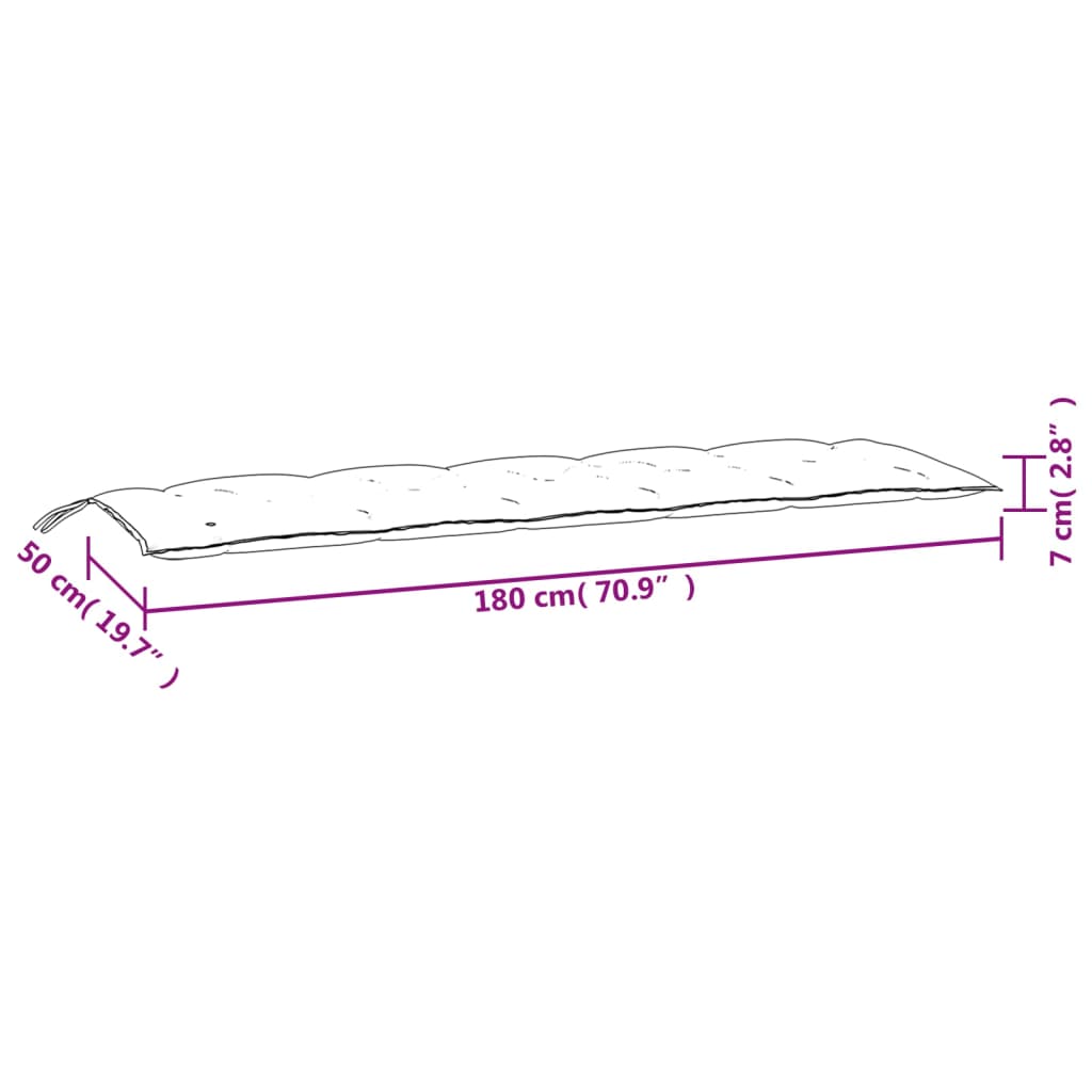 vidaXL Pernă bancă de grădină, crem, 180x50x7 cm, textil oxford vidaXL Pernă bancă de grădină, crem, 180x50x7 cm, textil oxford