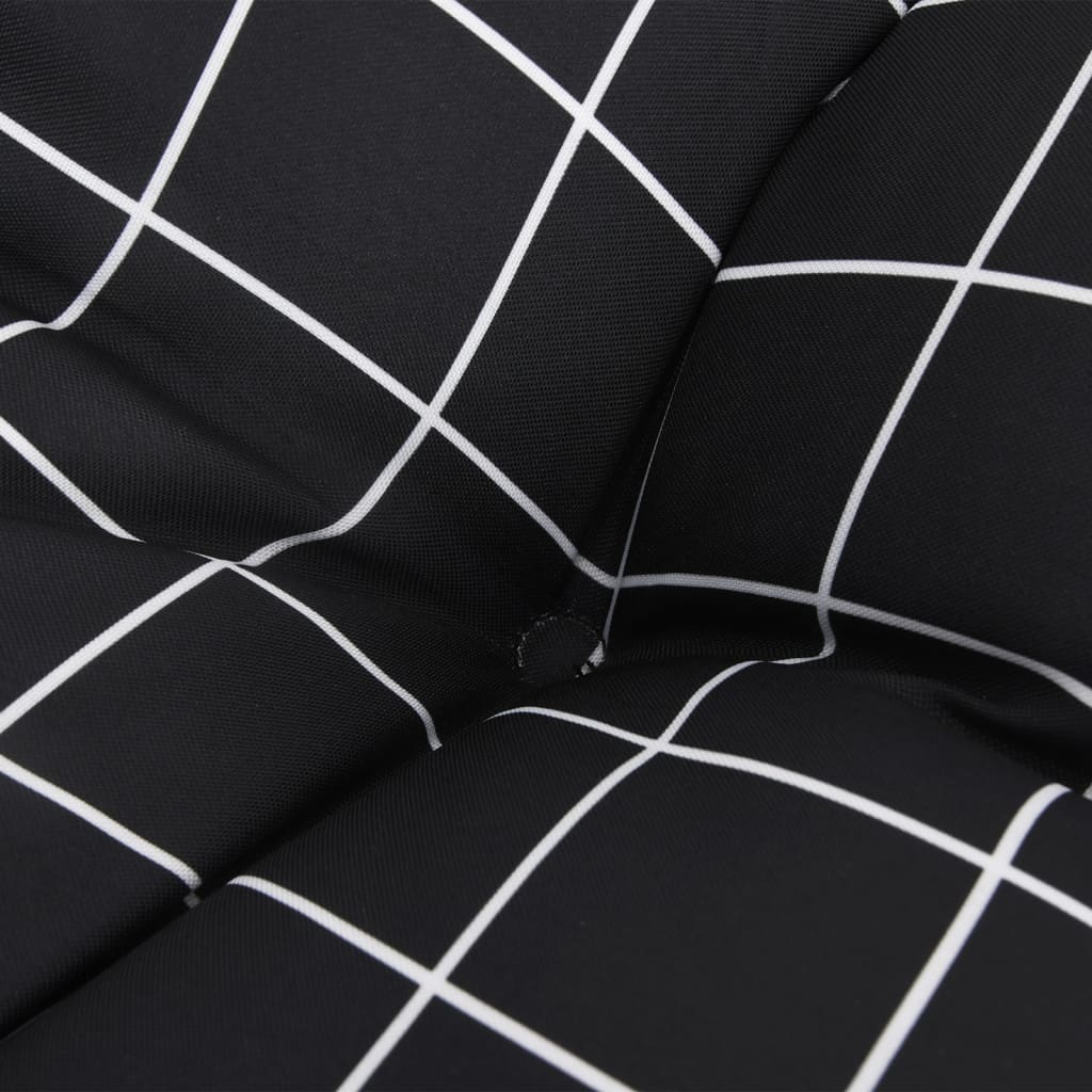 vidaXL Pernă bancă de grădină negru carouri, 180x50x7cm, textil oxford vidaXL Pernă bancă de grădină negru carouri, 180x50x7cm, textil oxford
