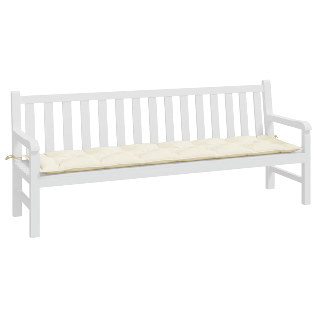vidaXL Pernă de bancă de grădină, crem, 200x50x7 cm, textil oxford