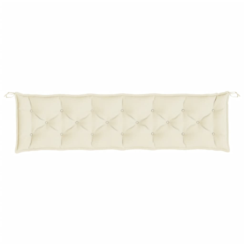 vidaXL Pernă de bancă de grădină, crem, 200x50x7 cm, textil oxford
