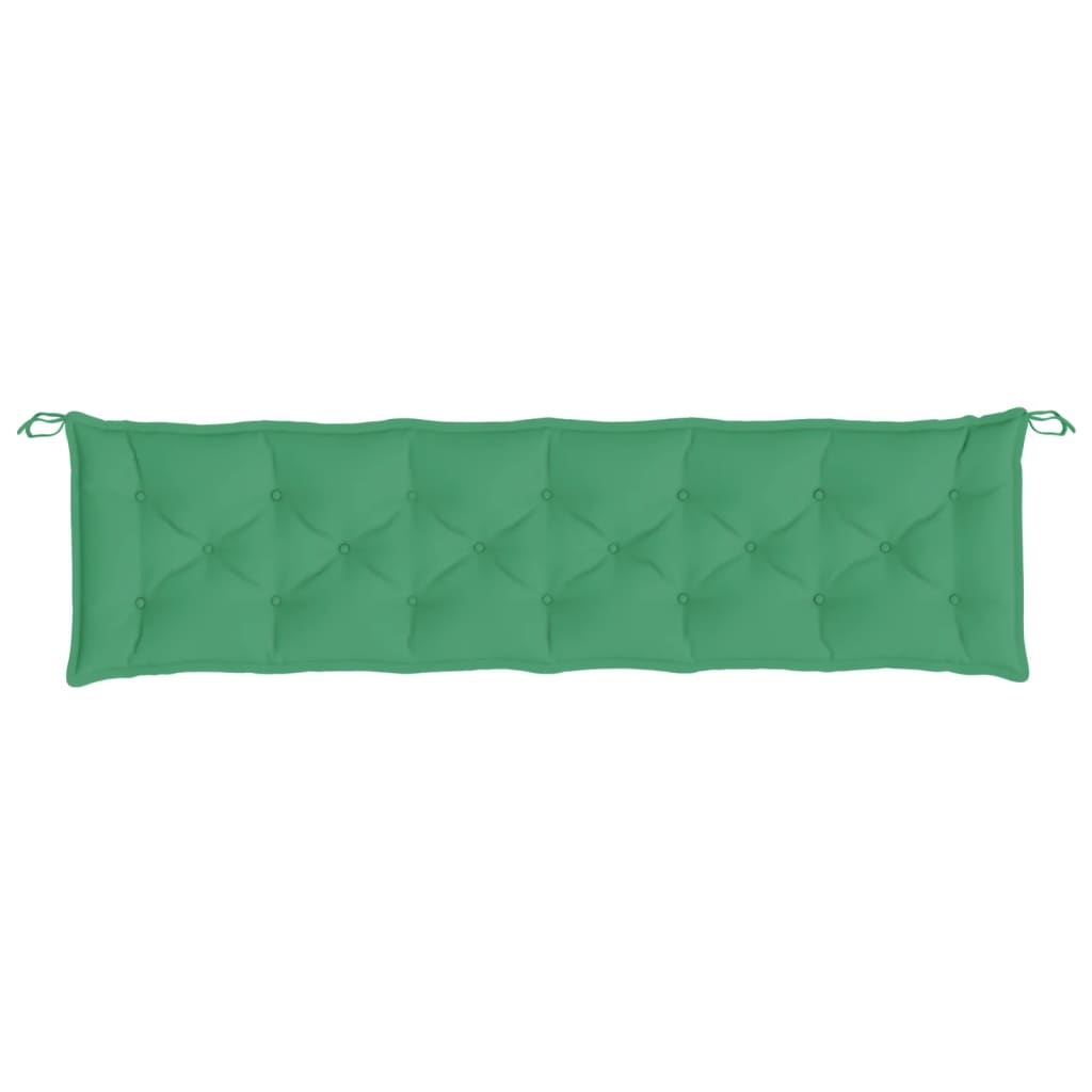 vidaXL Pernă de bancă de grădină, verde, 200x50x7 cm, textil oxford