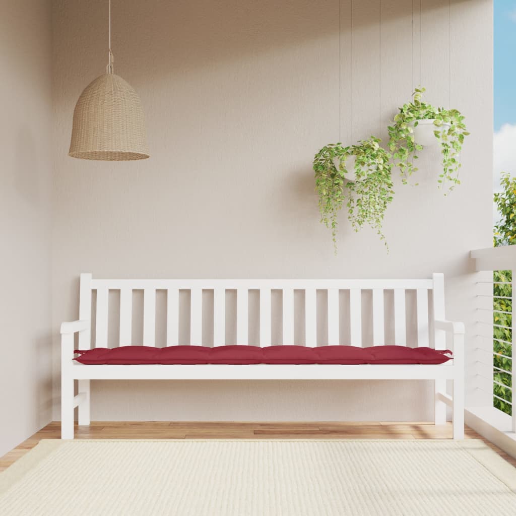 vidaXL Pernă bancă de grădină, roșu vin, 200x50x7 cm, textil oxford vidaXL Pernă bancă de grădină, roșu vin, 200x50x7 cm, textil oxford
