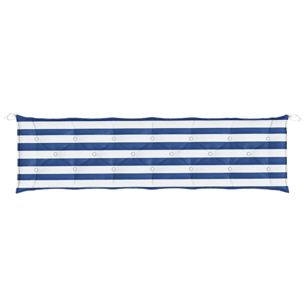 vidaXL Pernă bancă de grădină, dungi albastru/alb, 200x50x7 cm, textil vidaXL Pernă bancă de grădină, dungi albastru/alb, 200x50x7 cm, textil
