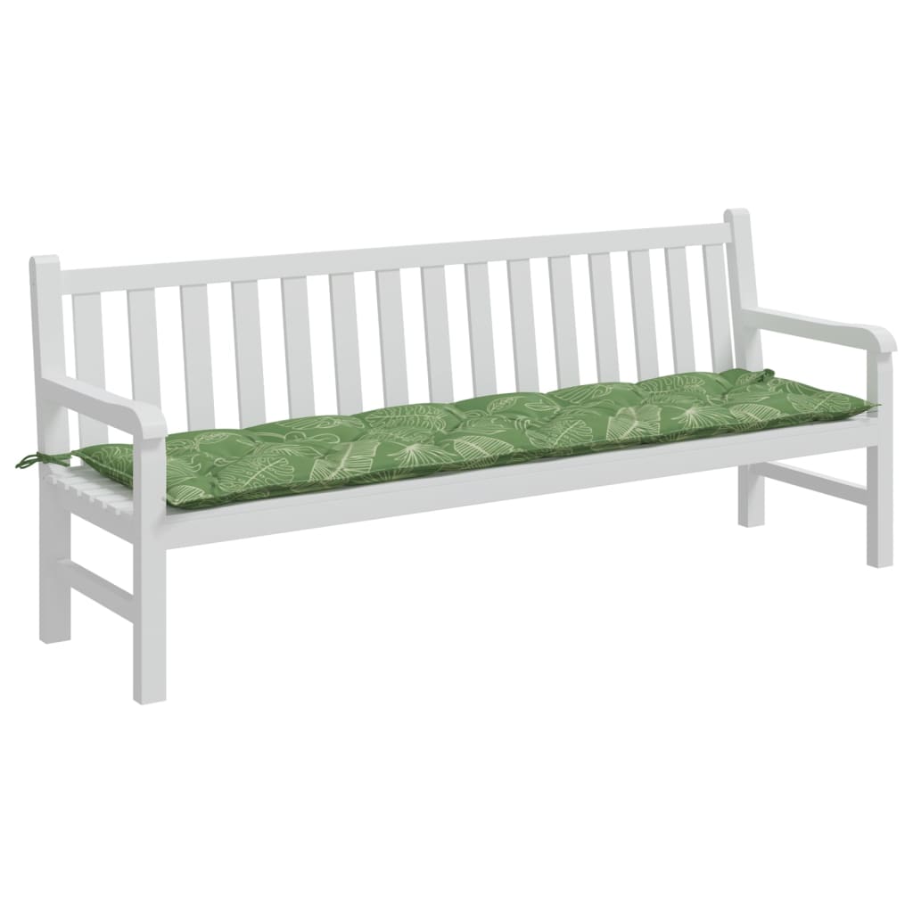 vidaXL Pernă bancă de grădină, model frunze, 200x50x7 cm, textil vidaXL Pernă bancă de grădină, model frunze, 200x50x7 cm, textil