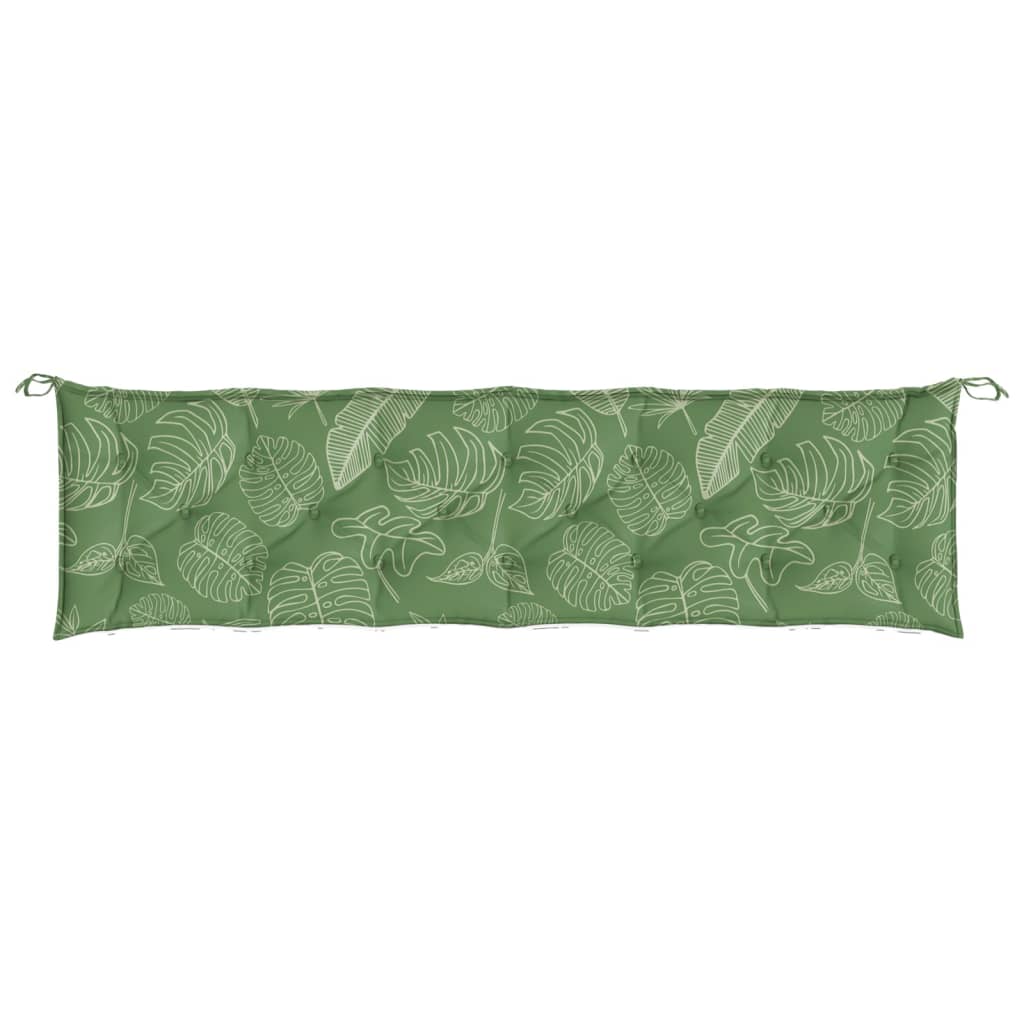 vidaXL Pernă bancă de grădină, model frunze, 200x50x7 cm, textil vidaXL Pernă bancă de grădină, model frunze, 200x50x7 cm, textil