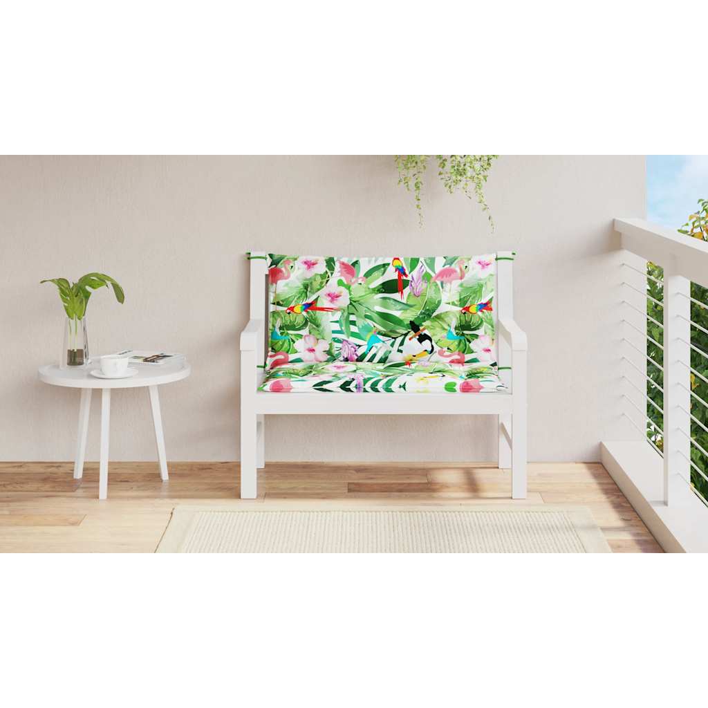 vidaXL Perne bancă de grădină 2 buc. multicolor 100x50x7 cm textil