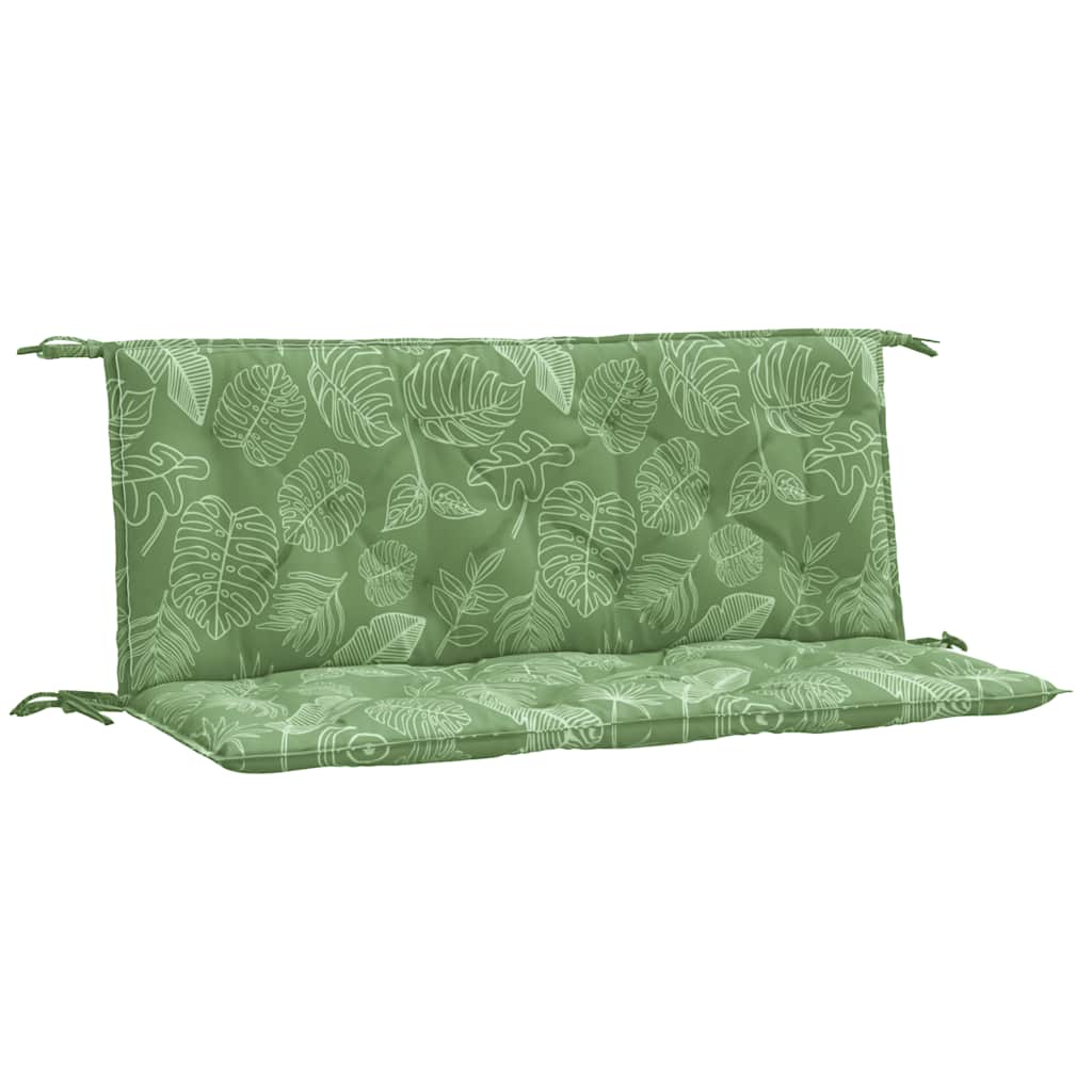 vidaXL Perne bancă de grădină 2 buc. model frunze 120x50x7 cm textil