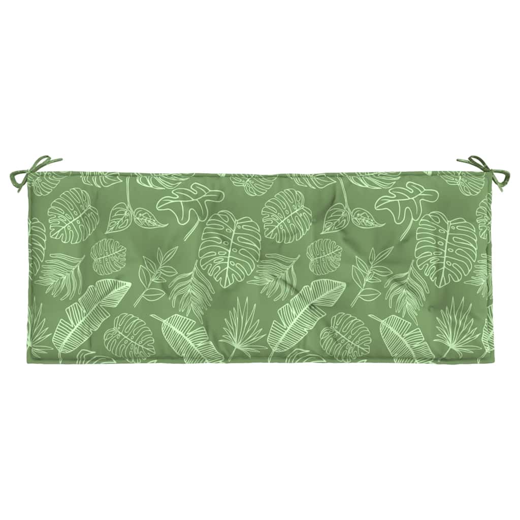 vidaXL Perne bancă de grădină 2 buc. model frunze 120x50x7 cm textil