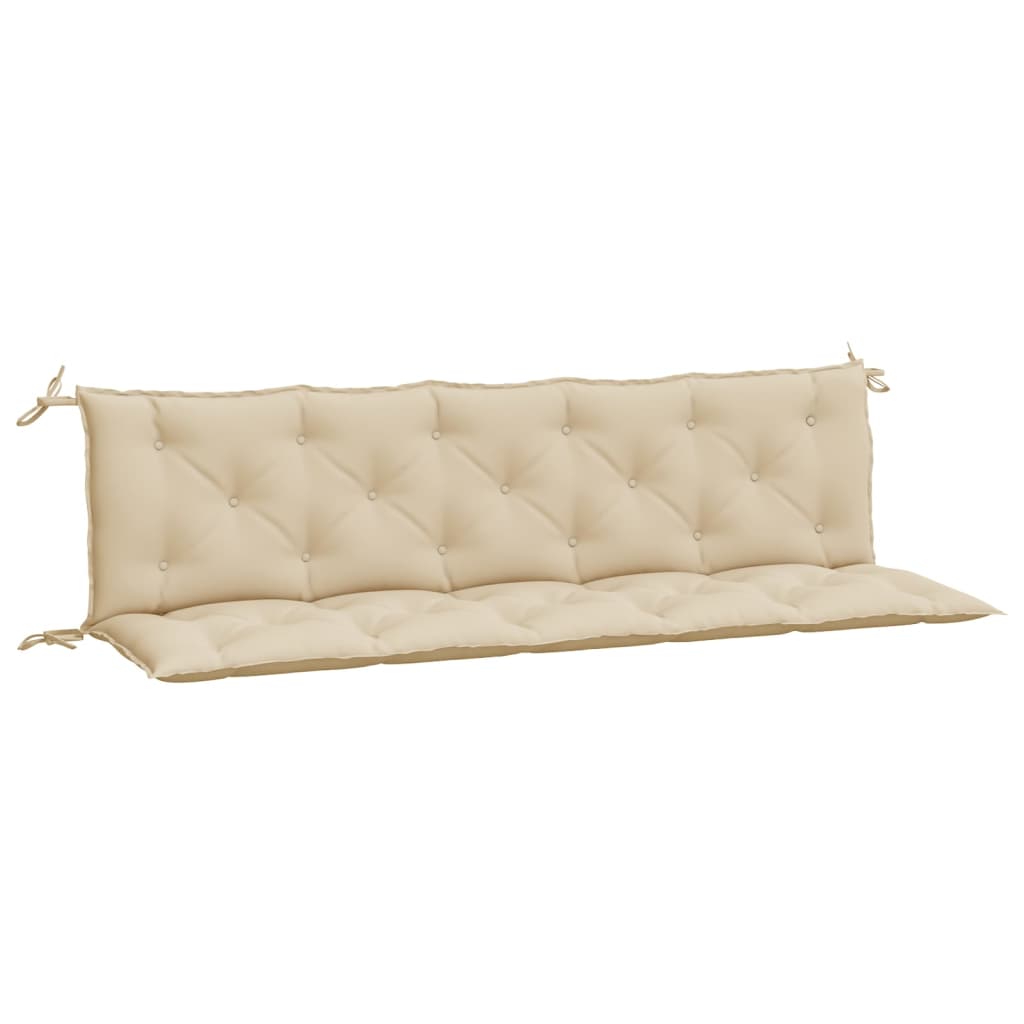 vidaXL Perne bancă de grădină 2 buc., bej, 180x50x7cm, țesătură oxford