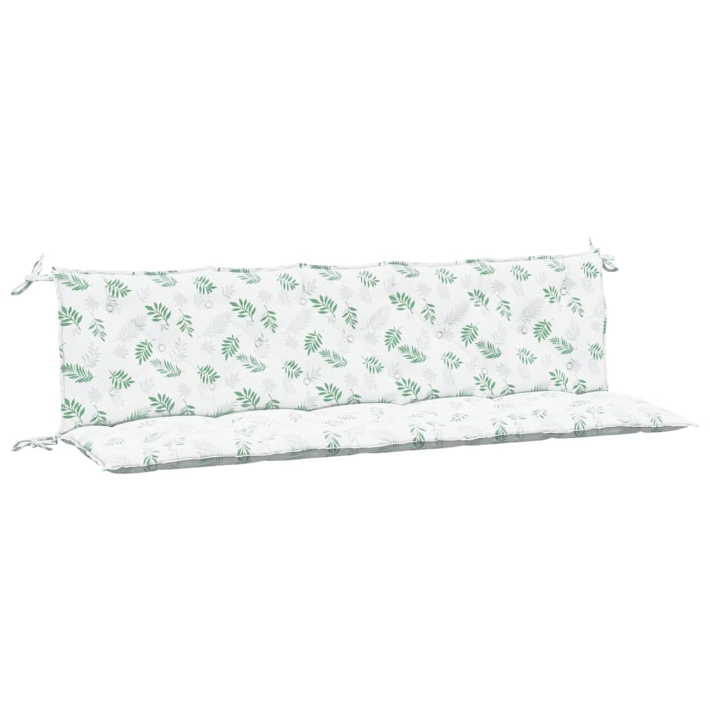 vidaXL Perne bancă de grădină, 2 buc., model frunze, țesătură oxford