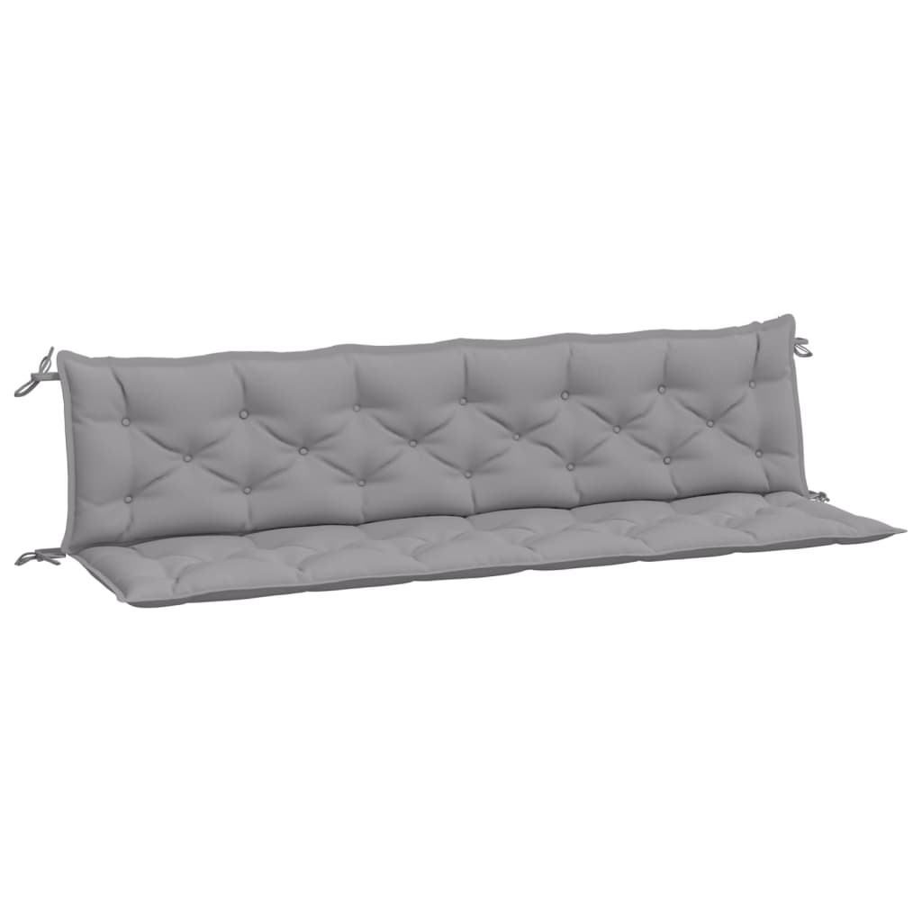 vidaXL Perne bancă de grădină 2 buc., gri, 200x50x7cm, țesătură oxford