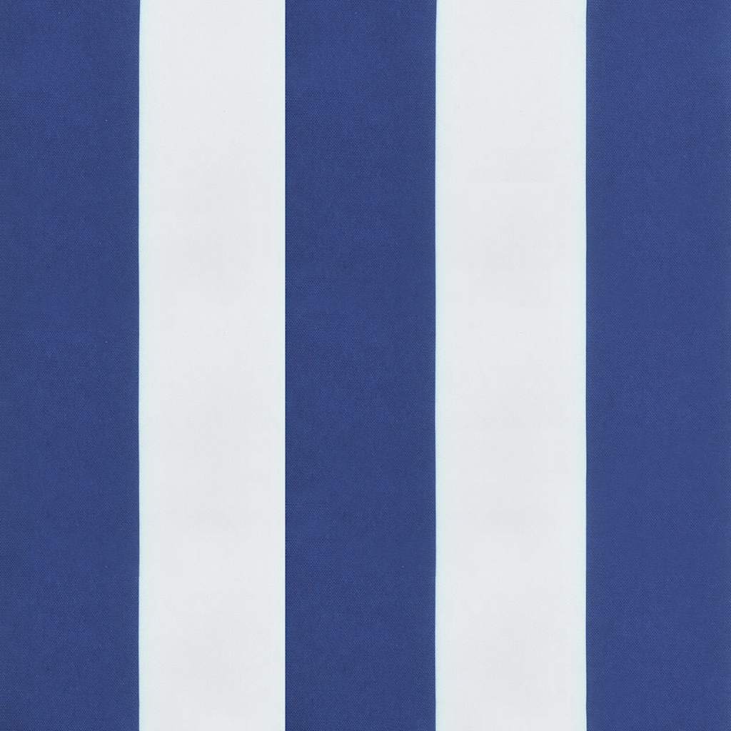 vidaXL Perne bancă, 2 buc, dungi albastre și albe, 200x50x7 cm, textil