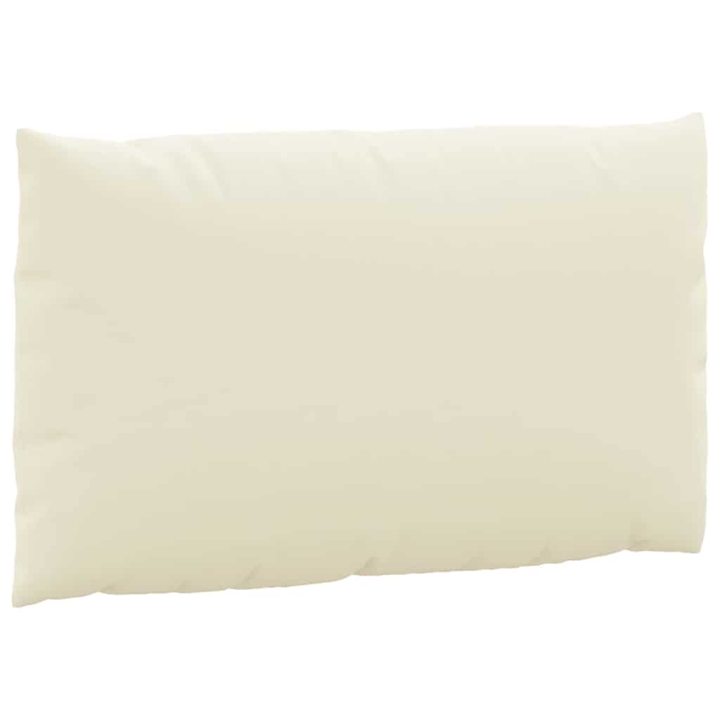 vidaXL Perne de canapea din paleți, 3 buc., alb crem, material textil
