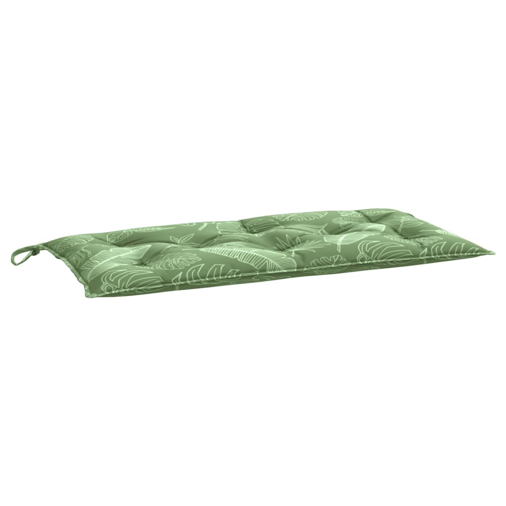vidaXL Pernă pentru bancă grădină, model frunze, 110x50x7 cm, textil