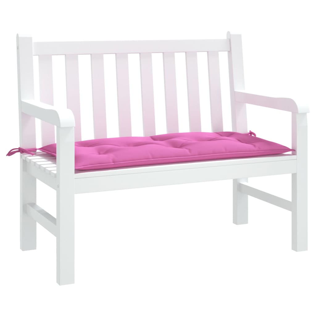 vidaXL Pernă pentru bancă de grădină, roz, 110x50x7 cm, textil