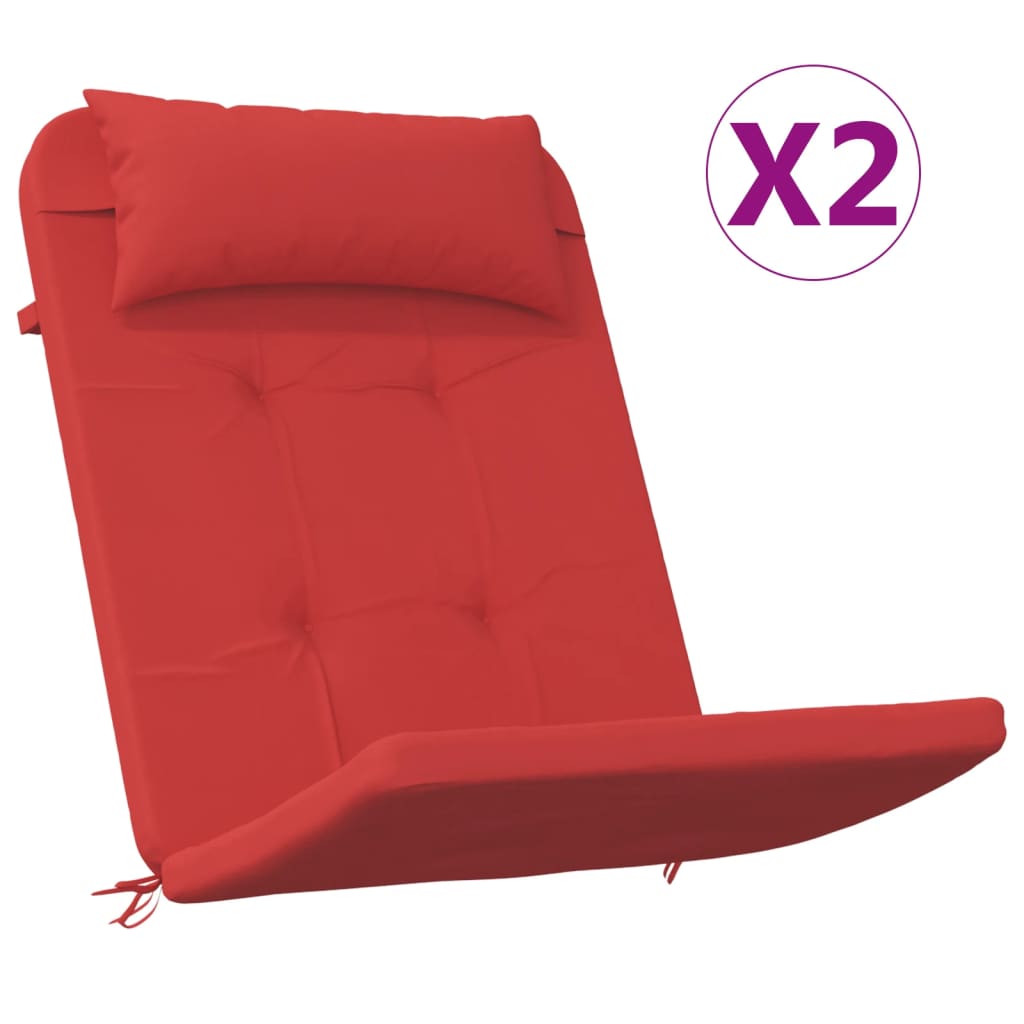 vidaXL Perne pentru scaun Adirondack, 2 buc, roșu, textil oxford vidaXL Perne pentru scaun Adirondack, 2 buc, roșu, textil oxford