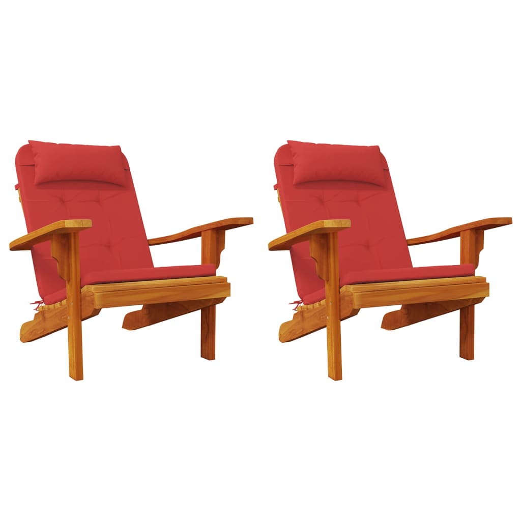 vidaXL Perne pentru scaun Adirondack, 2 buc, roșu, textil oxford vidaXL Perne pentru scaun Adirondack, 2 buc, roșu, textil oxford