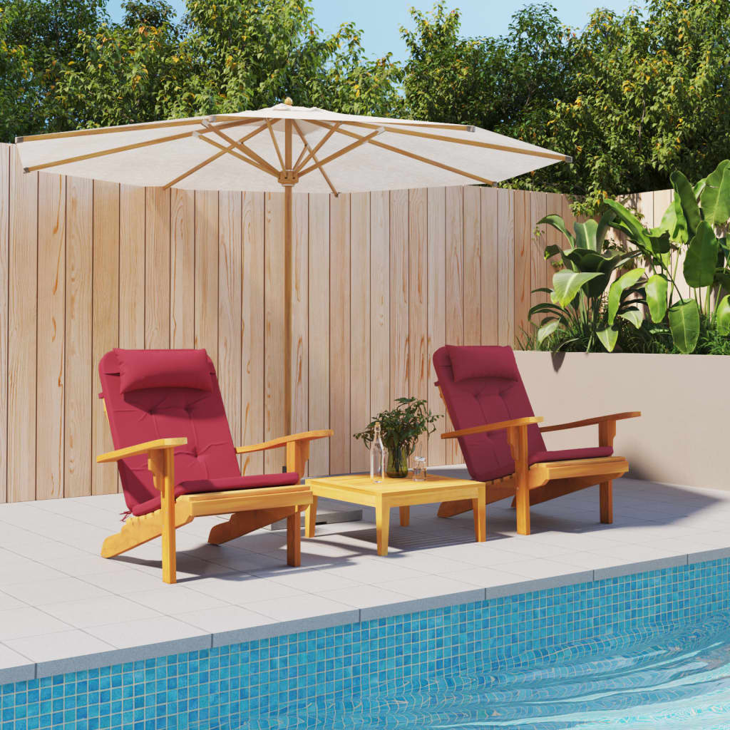 vidaXL Perne pentru scaun Adirondack, 2 buc, roșu vin, textil oxford