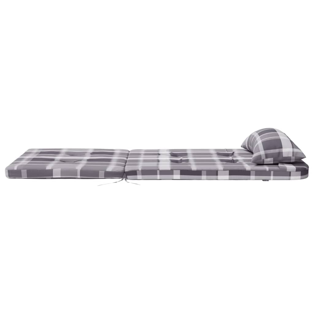 vidaXL Perne scaun Adirondack, 2 buc, gri, careuri, textil oxford