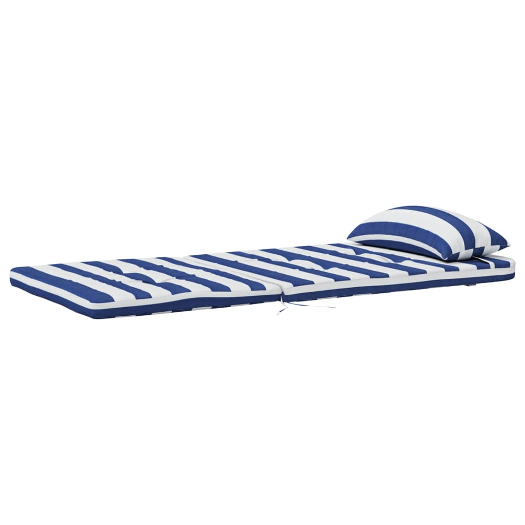 vidaXL Perne scaun adirondack, 2 buc., dungi, albastru&alb, oxford