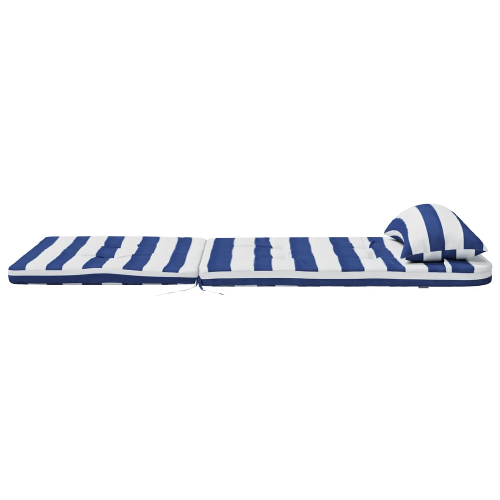 vidaXL Perne scaun adirondack, 2 buc., dungi, albastru&alb, oxford