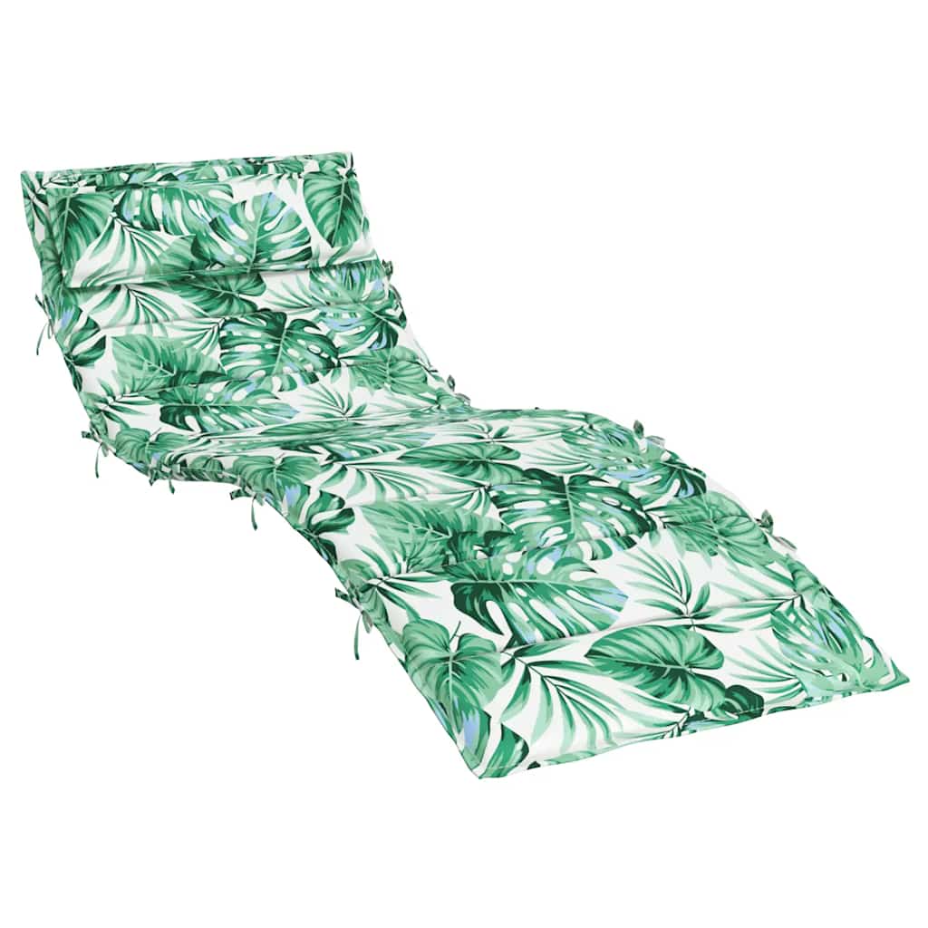 vidaXL Pernă de șezlong, model frunze, 180x60x4 cm, textil Oxford vidaXL Pernă de șezlong, model frunze, 180x60x4 cm, textil Oxford