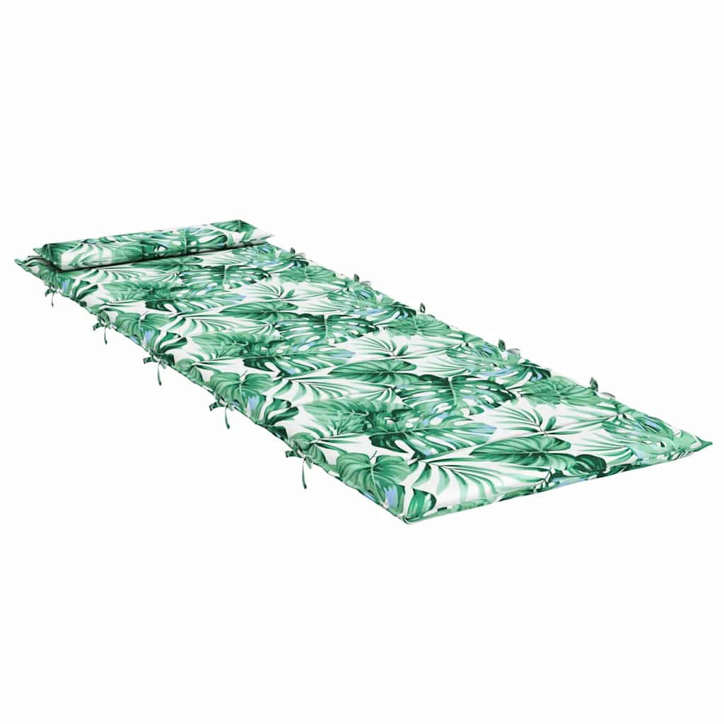 vidaXL Pernă de șezlong, model frunze, 180x60x4 cm, textil Oxford vidaXL Pernă de șezlong, model frunze, 180x60x4 cm, textil Oxford