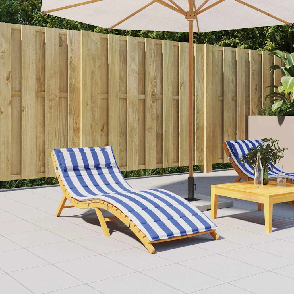 vidaXL Pernă șezlong dungi albastre/albe, 180x60x4 cm, țesătură Oxford