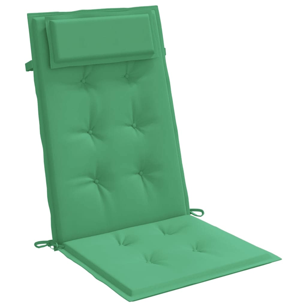 vidaXL Perne scaun cu spătar înalt, 2 buc, verde, țesătură Oxford vidaXL Perne scaun cu spătar înalt, 2 buc, verde, țesătură Oxford