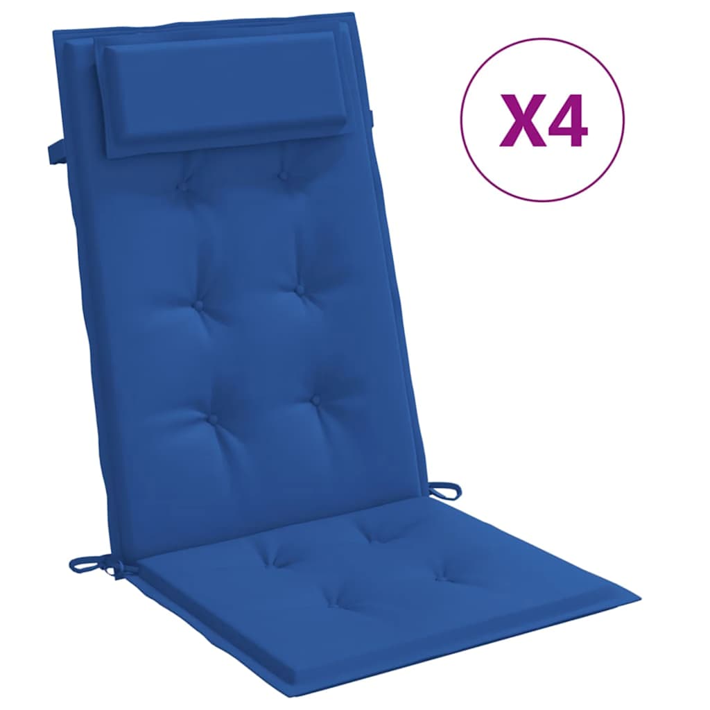 vidaXL Perne scaun spătar înalt 6 buc albastru regal, țesătură Oxford vidaXL Perne scaun spătar înalt 6 buc albastru regal, țesătură Oxford