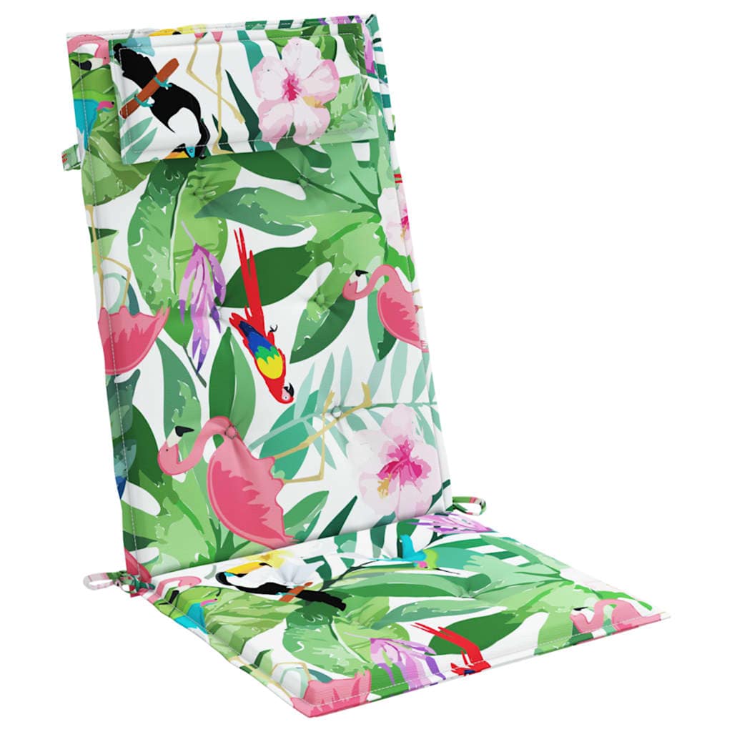vidaXL Perne de scaun spătar înalt, 2 buc., multicolor, textil oxford