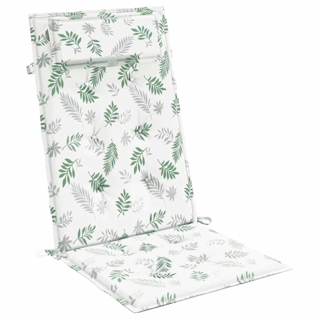 vidaXL Perne de scaun spătar înalt, 6 buc, model frunze, textil Oxford