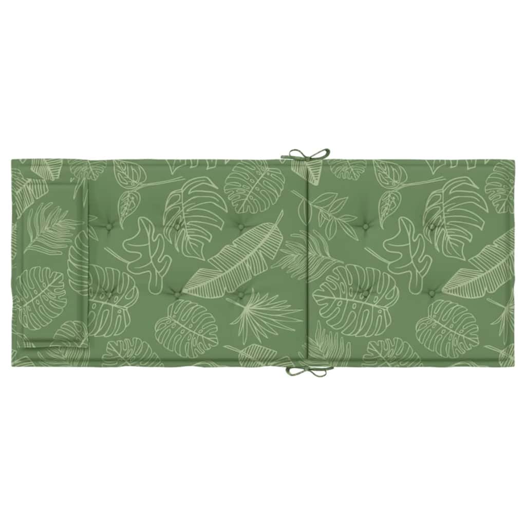 vidaXL Perne de scaun spătar înalt, 2 buc, model frunze, textil Oxford