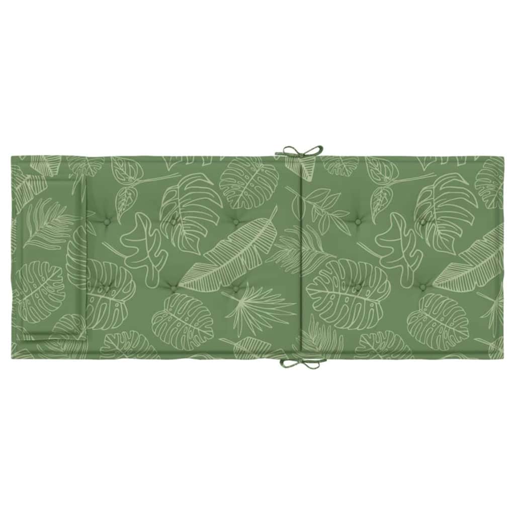 vidaXL Perne de scaun spătar înalt, 4 buc, model frunze, textil Oxford