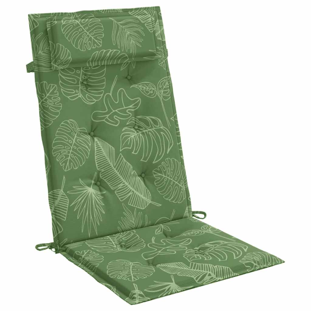 vidaXL Perne de scaun spătar înalt, 6 buc, model frunze, textil Oxford