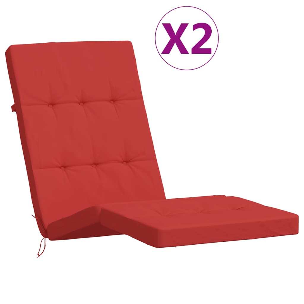 vidaXL Perne scaun de terasă, 2 buc, roșu, țesătură Oxford vidaXL Perne scaun de terasă, 2 buc, roșu, țesătură Oxford