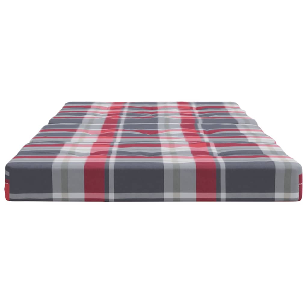 vidaXL Perne scaun de terasă, 2 buc, roșu, carouri, textil Oxford vidaXL Perne scaun de terasă, 2 buc, roșu, carouri, textil Oxford