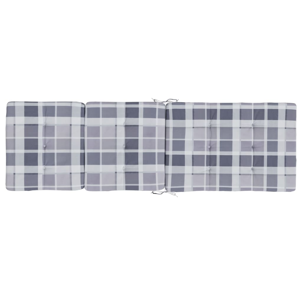 vidaXL Perne scaun de terasă, 2 buc, gri, carouri, textil Oxford vidaXL Perne scaun de terasă, 2 buc, gri, carouri, textil Oxford