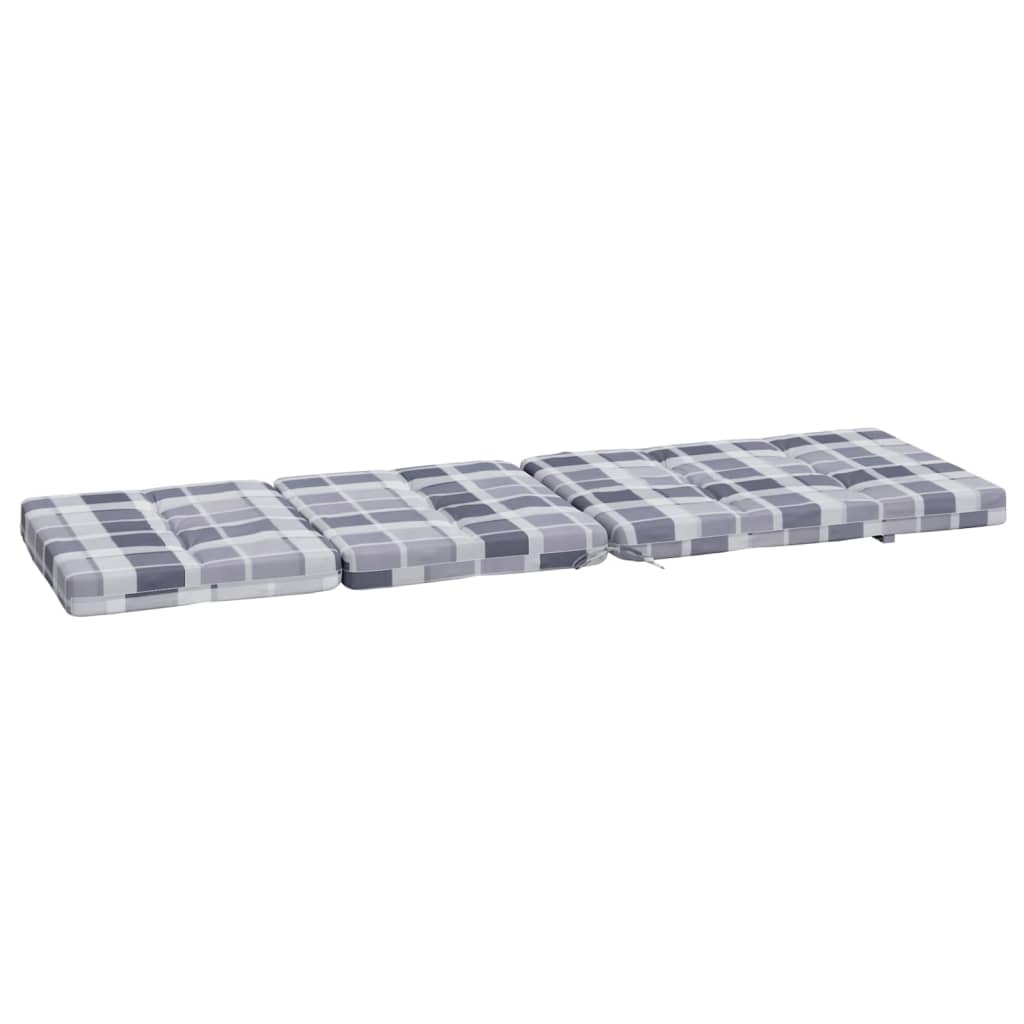 vidaXL Perne scaun de terasă, 2 buc, gri, carouri, textil Oxford vidaXL Perne scaun de terasă, 2 buc, gri, carouri, textil Oxford