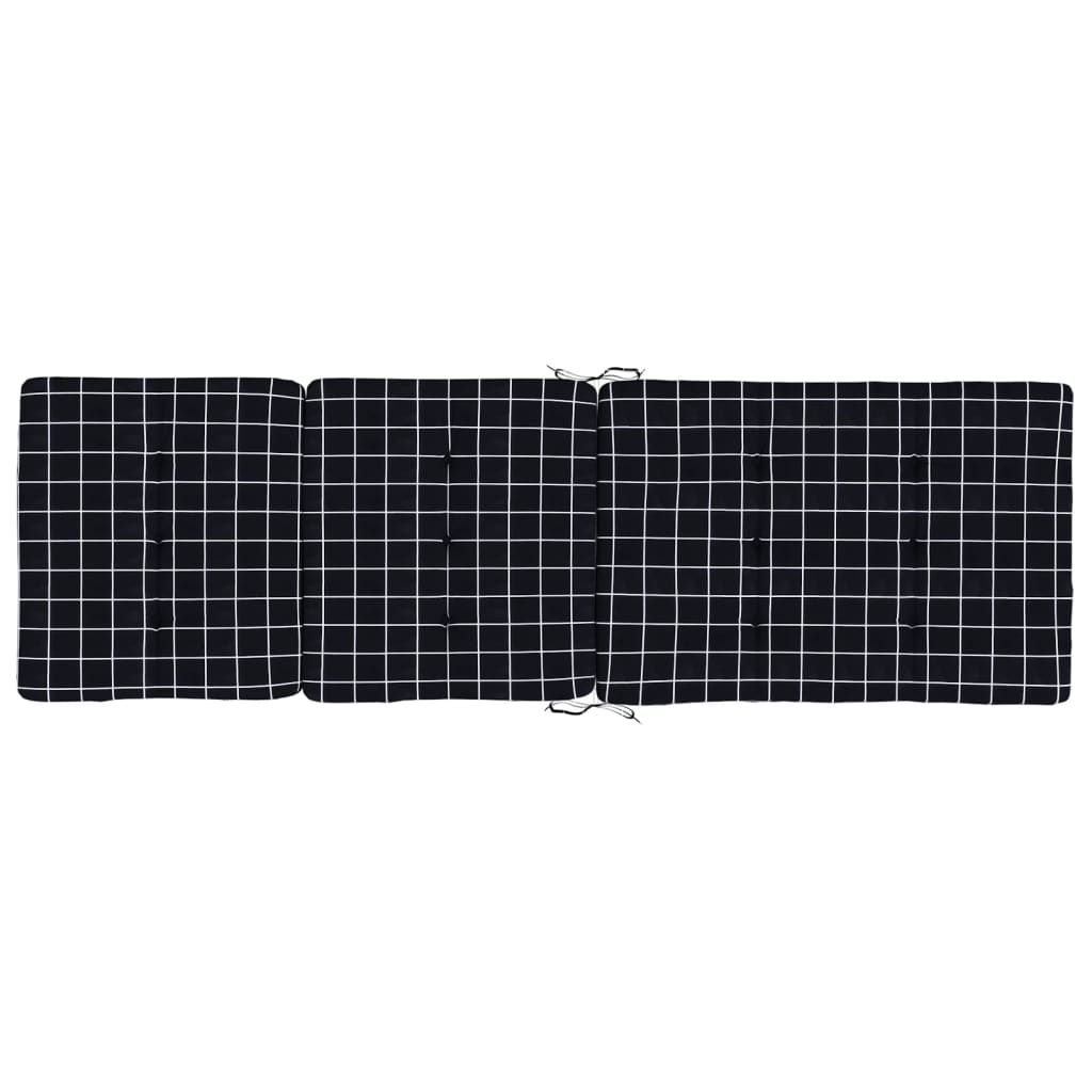 vidaXL Perne scaun de terasă, 2 buc, negru, carouri, textil Oxford vidaXL Perne scaun de terasă, 2 buc, negru, carouri, textil Oxford