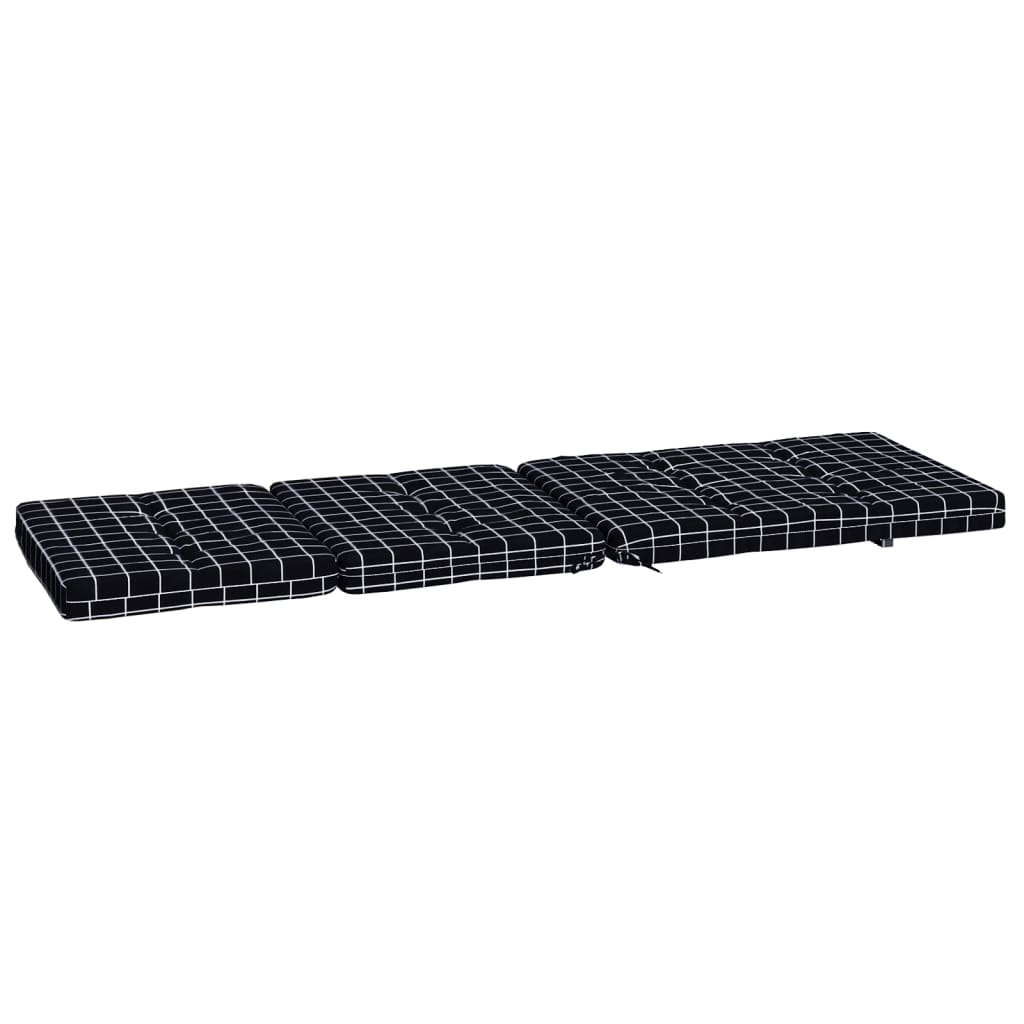 vidaXL Perne scaun de terasă, 2 buc, negru, carouri, textil Oxford vidaXL Perne scaun de terasă, 2 buc, negru, carouri, textil Oxford