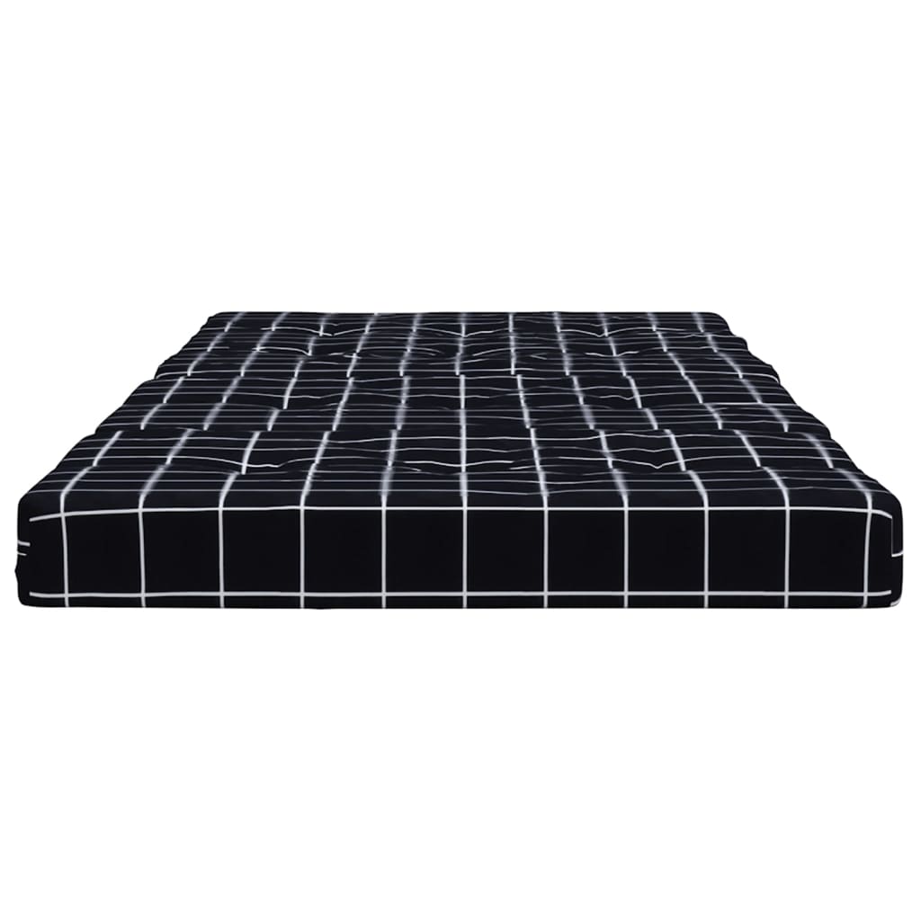 vidaXL Perne scaun de terasă, 2 buc, negru, carouri, textil Oxford vidaXL Perne scaun de terasă, 2 buc, negru, carouri, textil Oxford