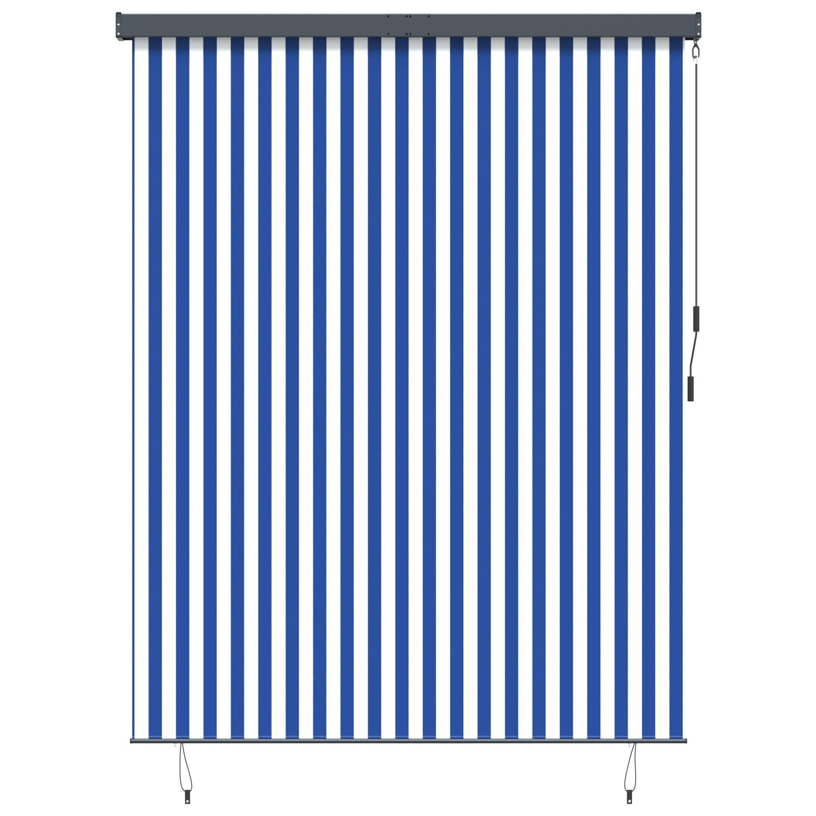 vidaXL Jaluzea Rulou de Exterior Albastru și alb 200 x 250 cm țesătură vidaXL Jaluzea Rulou de Exterior Albastru și alb 200 x 250 cm țesătură
