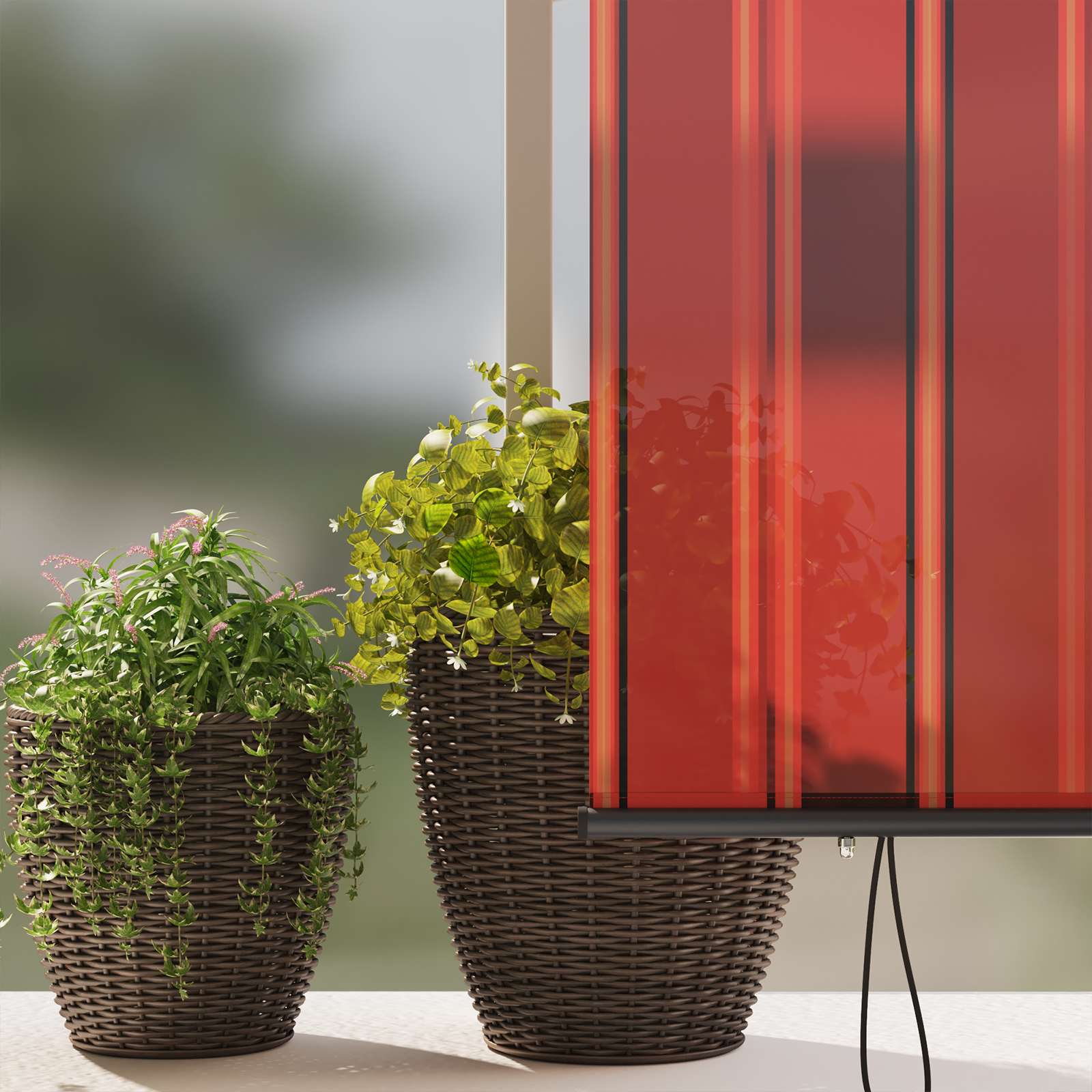 vidaXL Jaluzea Rulou de Exterior portocaliu și maro 200 x 250 cm vidaXL Jaluzea Rulou de Exterior portocaliu și maro 200 x 250 cm