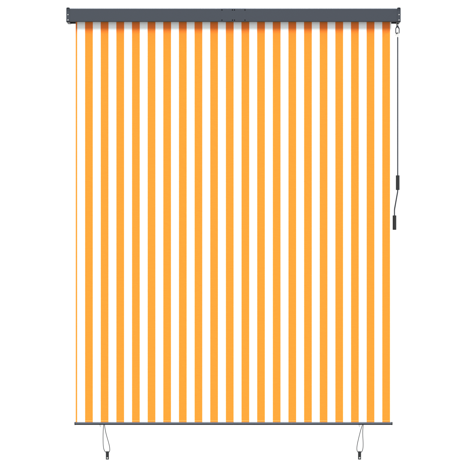 vidaXL Jaluzea Rulou de Exterior Manual portocaliu și alb 220 x 250 cm vidaXL Jaluzea Rulou de Exterior Manual portocaliu și alb 220 x 250 cm