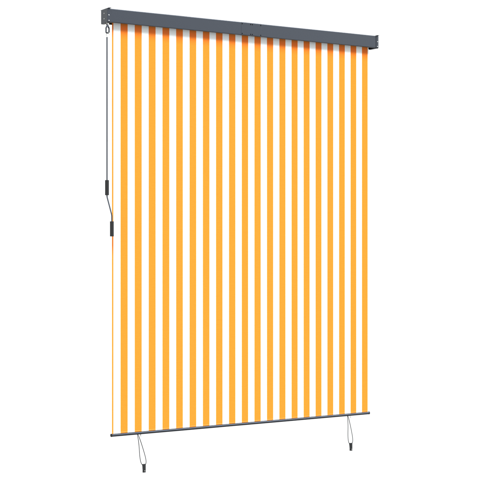 vidaXL Jaluzea Rulou de Exterior Manual portocaliu și alb 220 x 250 cm vidaXL Jaluzea Rulou de Exterior Manual portocaliu și alb 220 x 250 cm