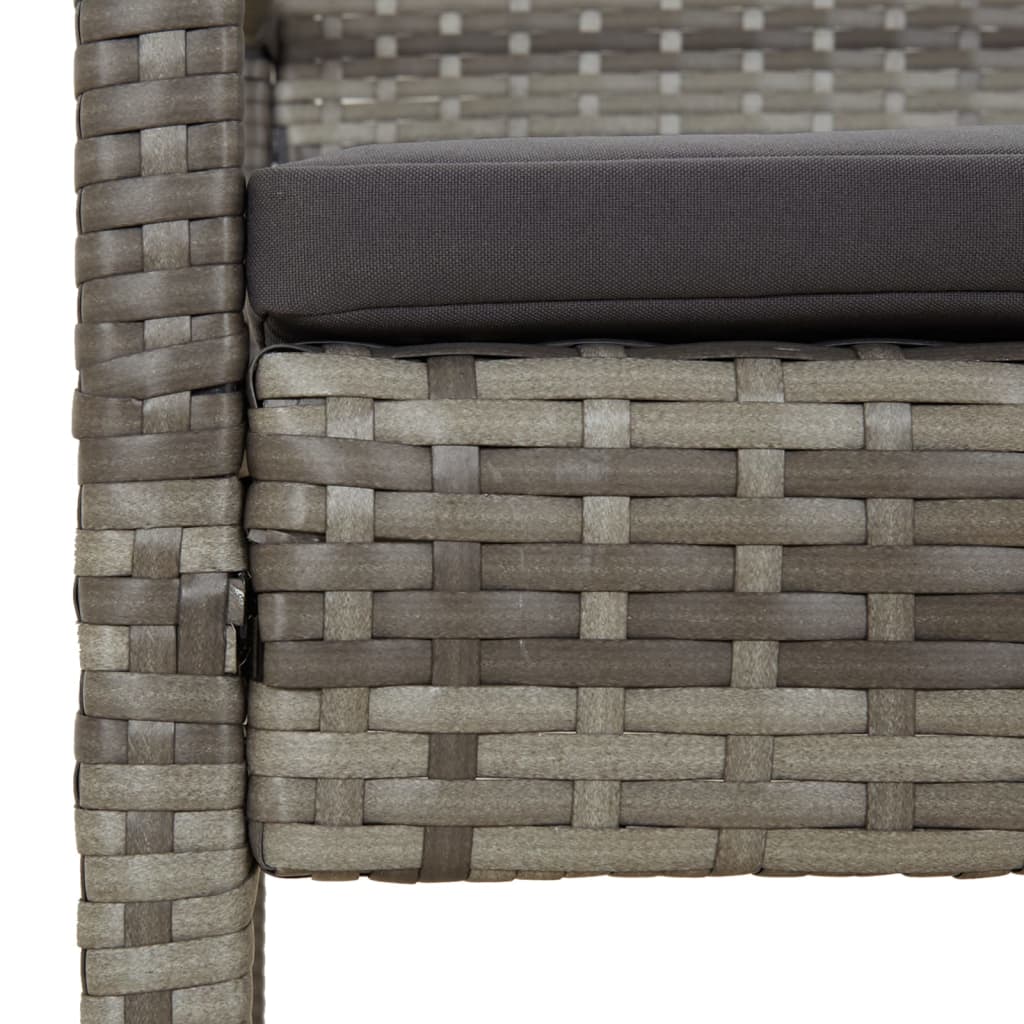 vidaXL Bancă de grădină cu pernă, gri, 105 cm, poliratan vidaXL Bancă de grădină cu pernă, gri, 105 cm, poliratan