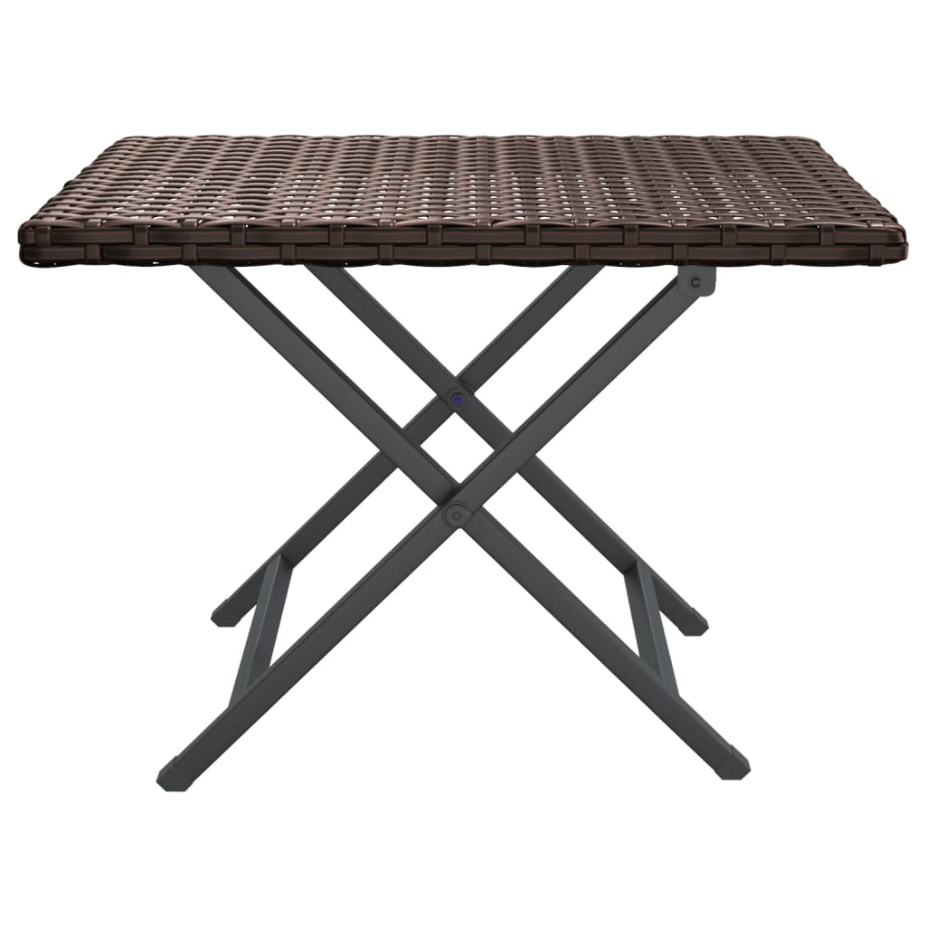 vidaXL Masă de bistro pliabilă, maro, 45x35x32 cm, poliratan vidaXL Masă de bistro pliabilă, maro, 45x35x32 cm, poliratan